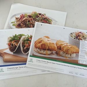 Home Chef meal service recipe cards